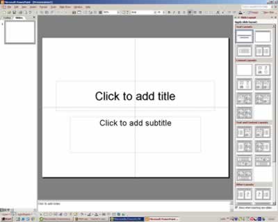 starting up powerpoint
